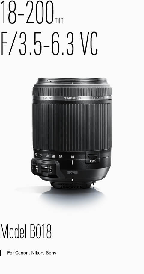 Tamron 18-200mm f3.5-6.3 VC DiII lens for Canon 